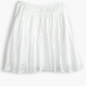 Tiered Cotton Mini Skirt